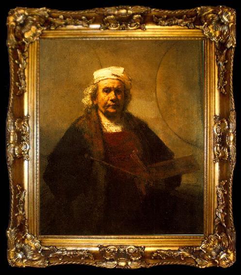 framed  REMBRANDT Harmenszoon van Rijn Self-Portrait de35, ta009-2